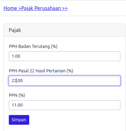 Pengaturan Pajak