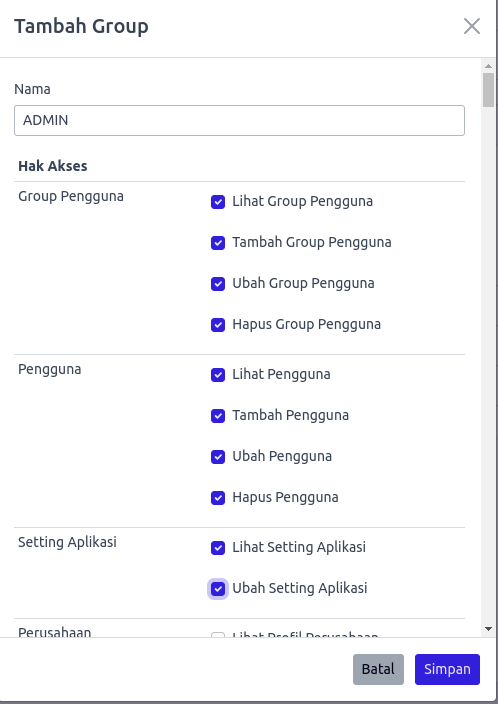 Tambah Group