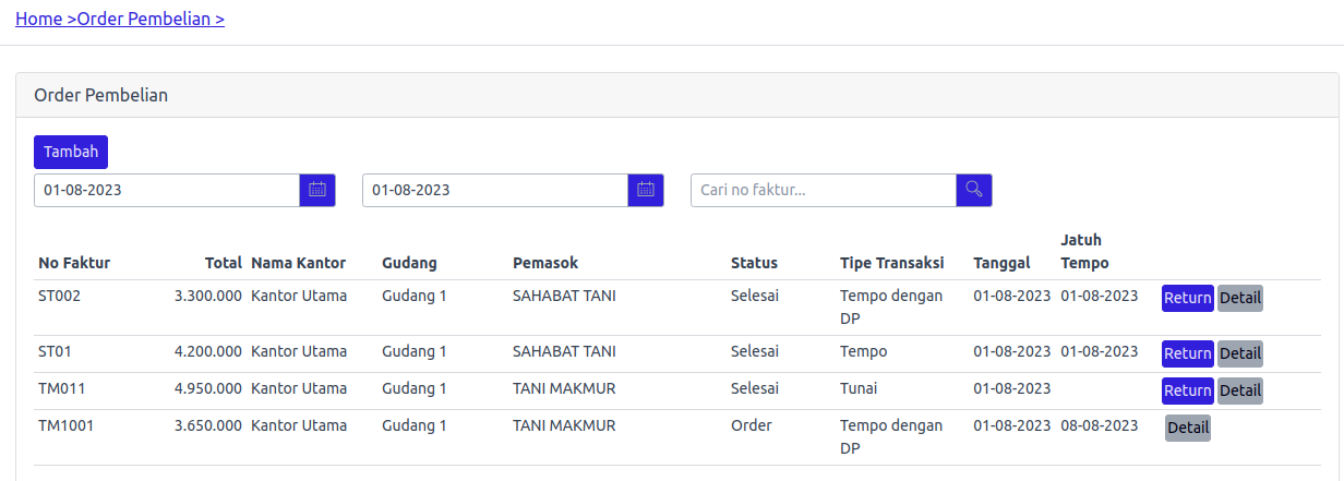 Order Pembelian
