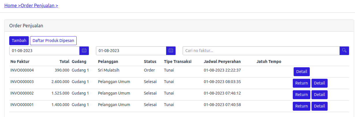Order Penjualan